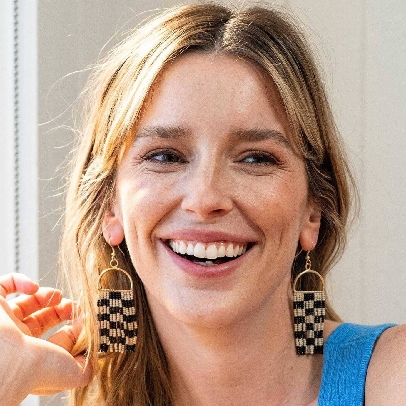 Allison Checked Earrings
