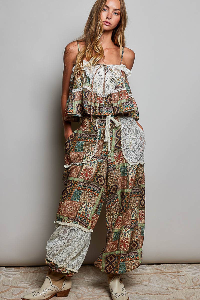 POL: Mosaic Print Pants