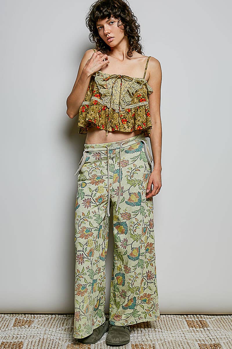 POL: French Terry Print Pants