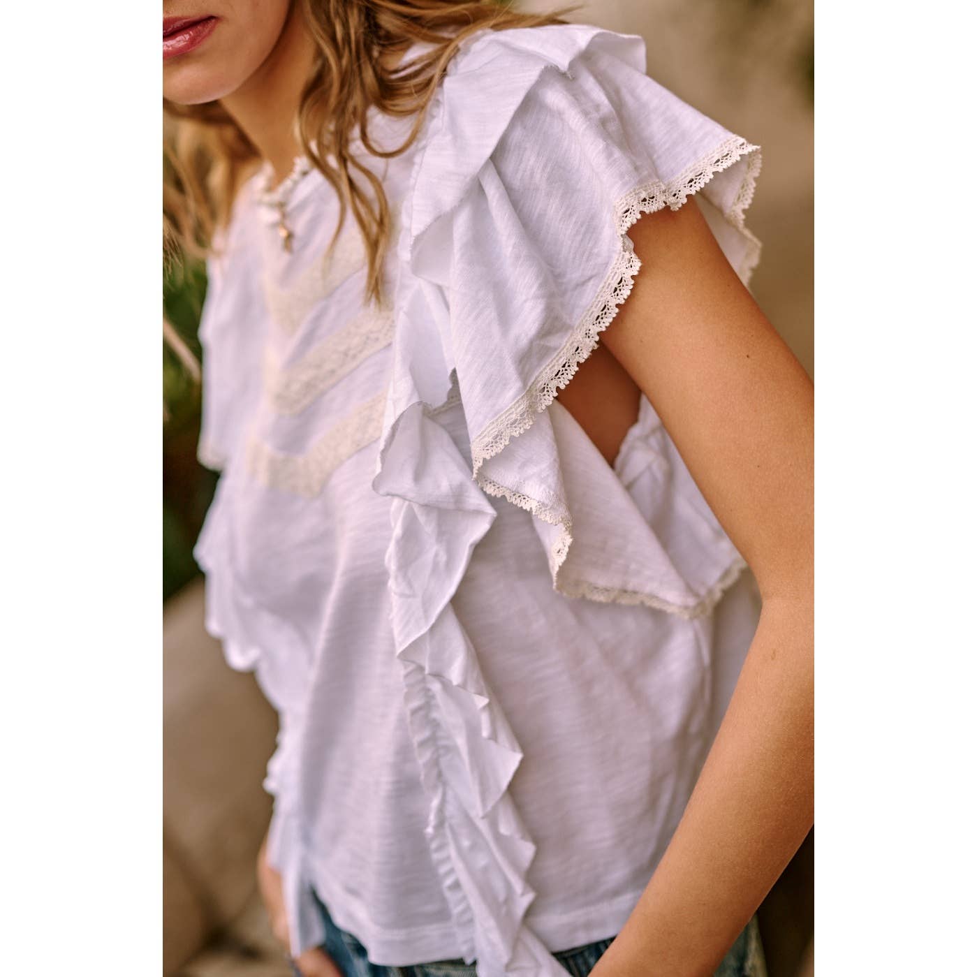 RUFFLED UP TOP