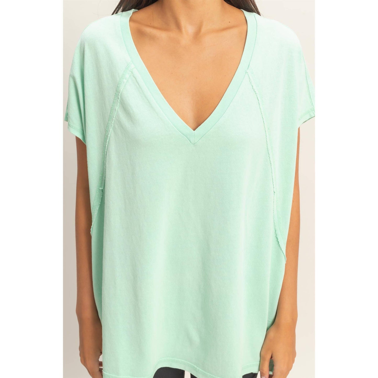 Oversized V-Neck Top