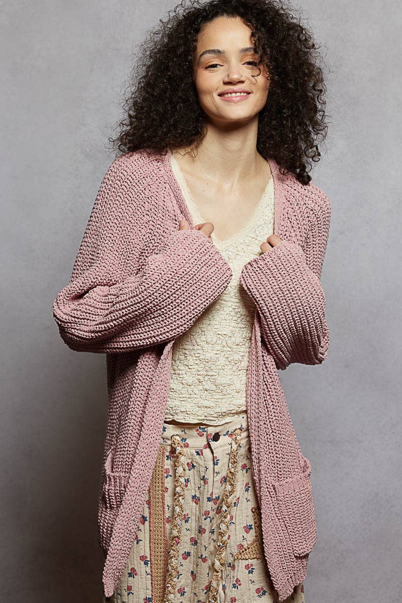 POL: Chenille Open Cardi