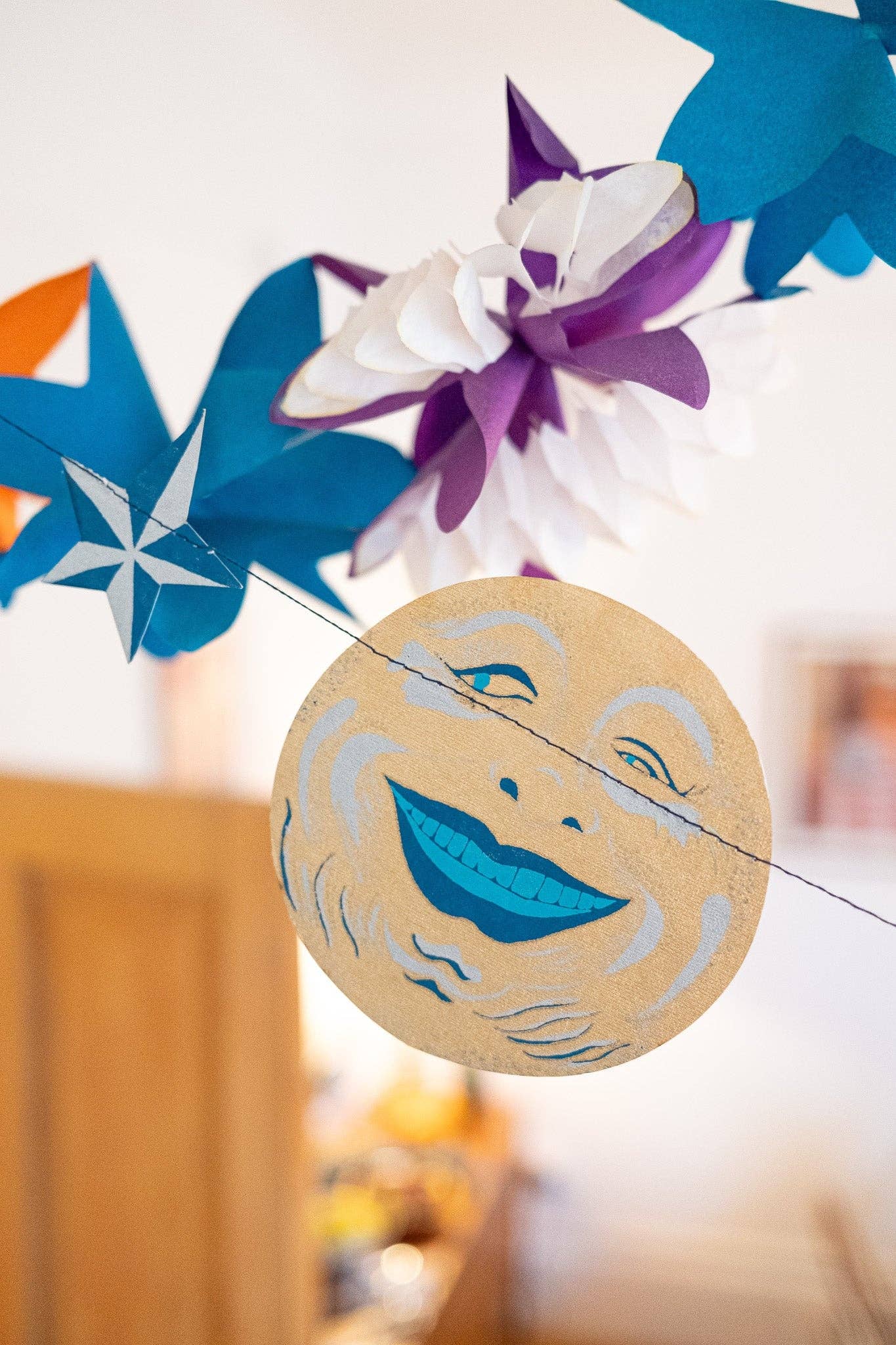 MAN ON THE MOON SEWN GARLAND