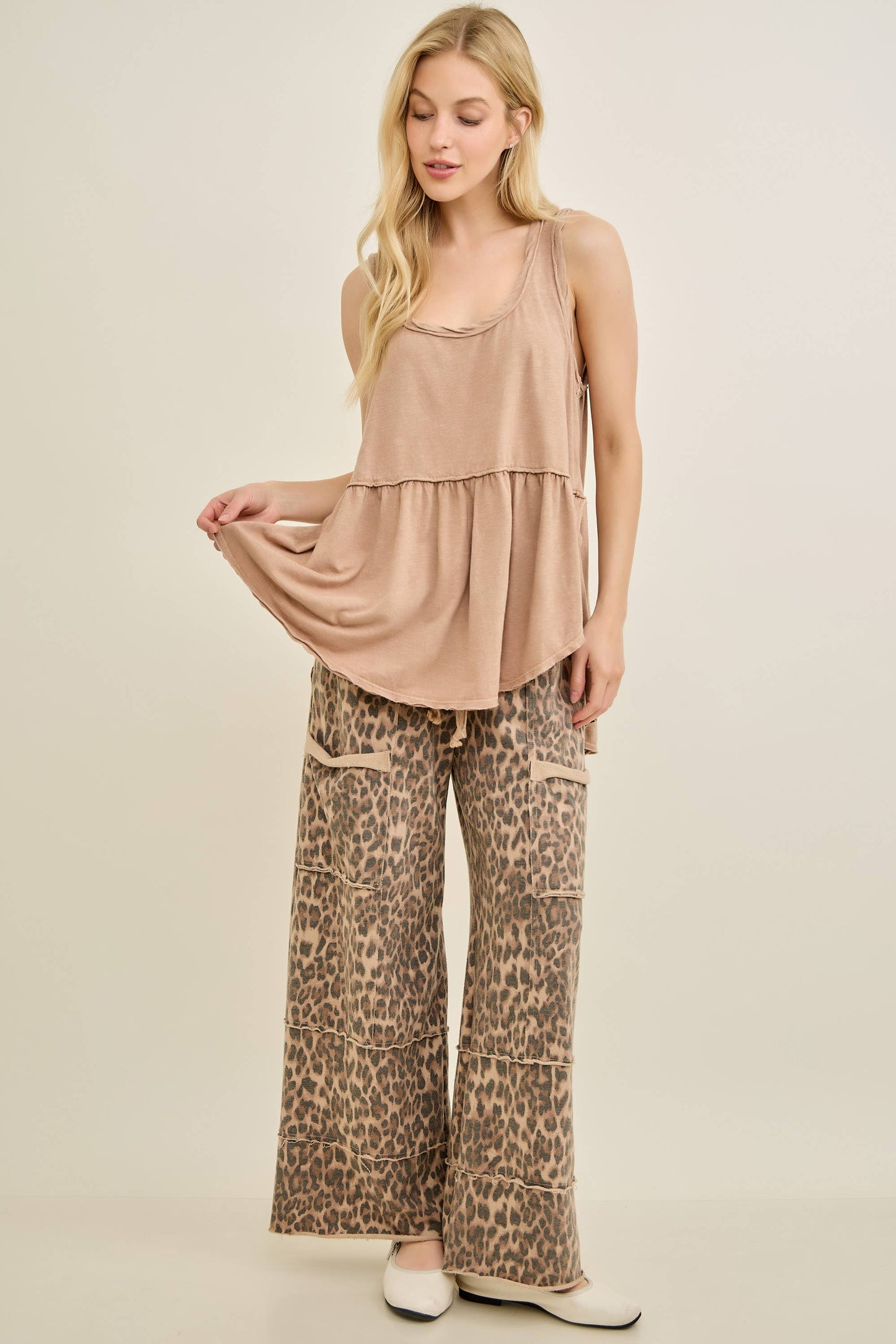 Washed Babydoll Tank