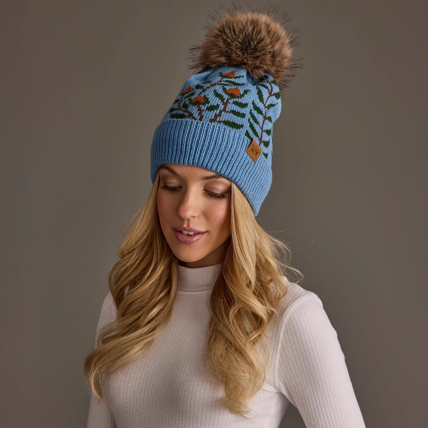 Blue Floral Hat