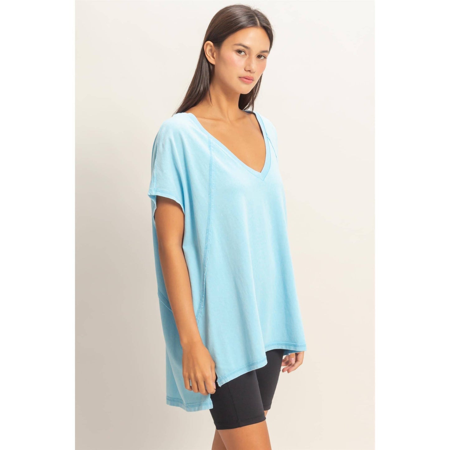 Oversized V-Neck Top