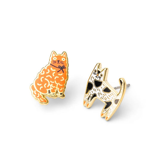 Cat Earrings - Gold