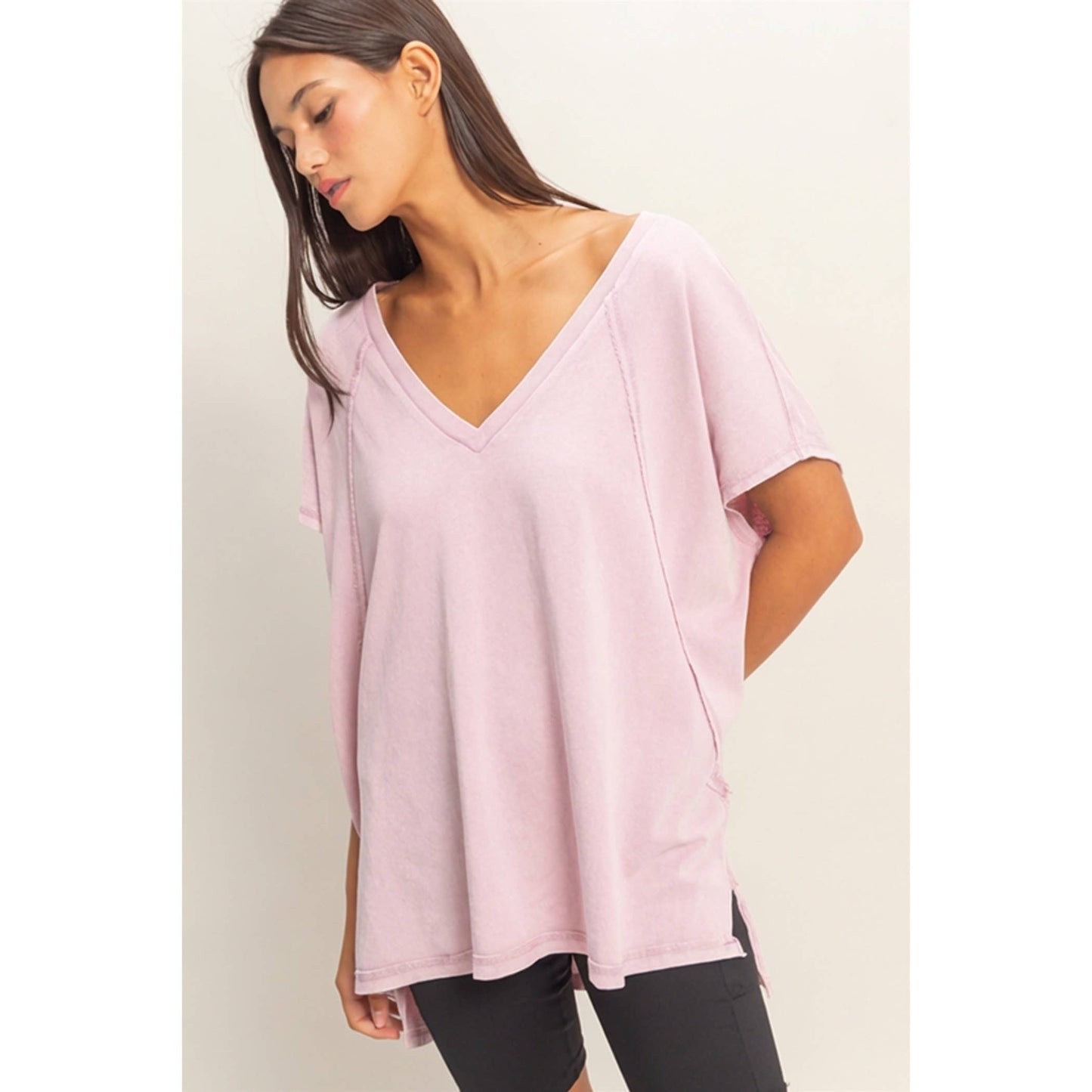 Oversized V-Neck Top