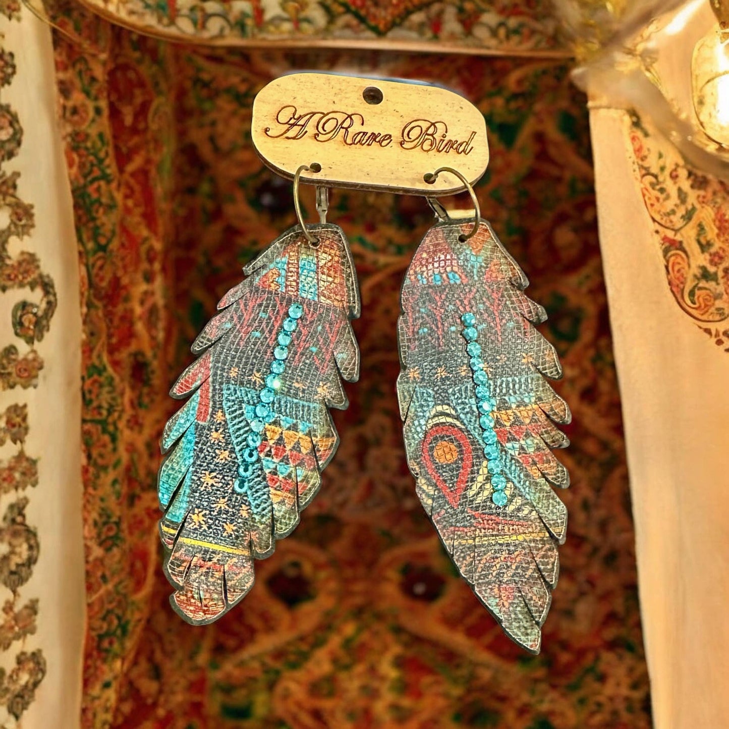 Aztec Leather Earrings