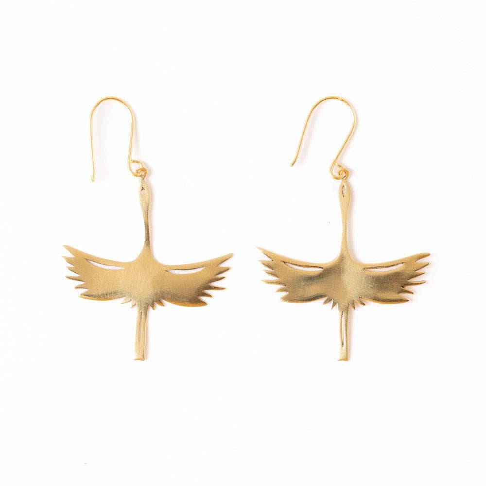 Crane Dangle Earrings