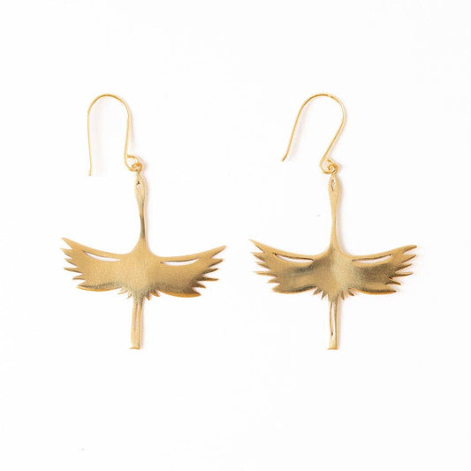 Crane Dangle Earrings