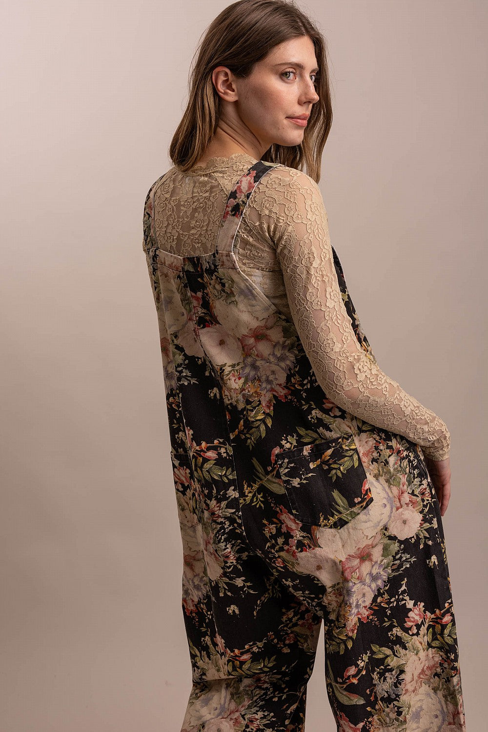 Romantic Floral Overalls