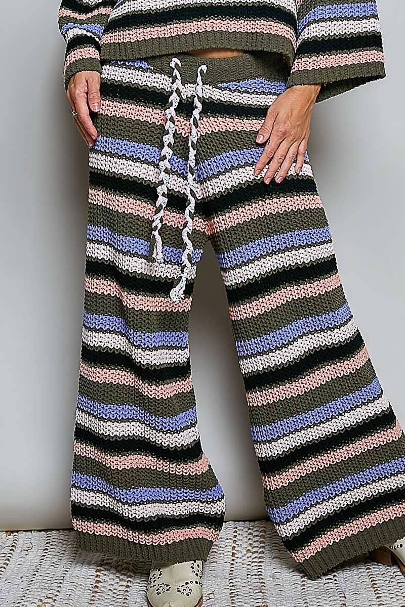 POL: Striped Sweater Pant
