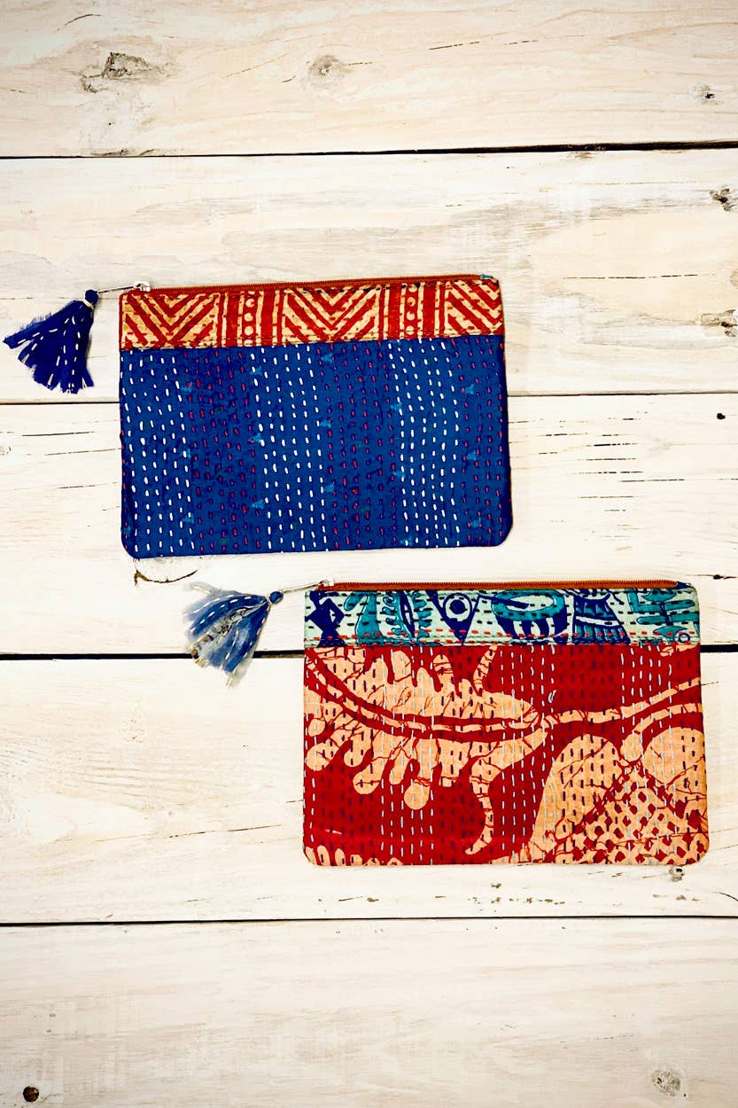 Kantha Accessory Pouch
