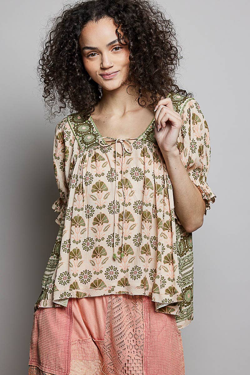 Pol: Beaded Accent  Top