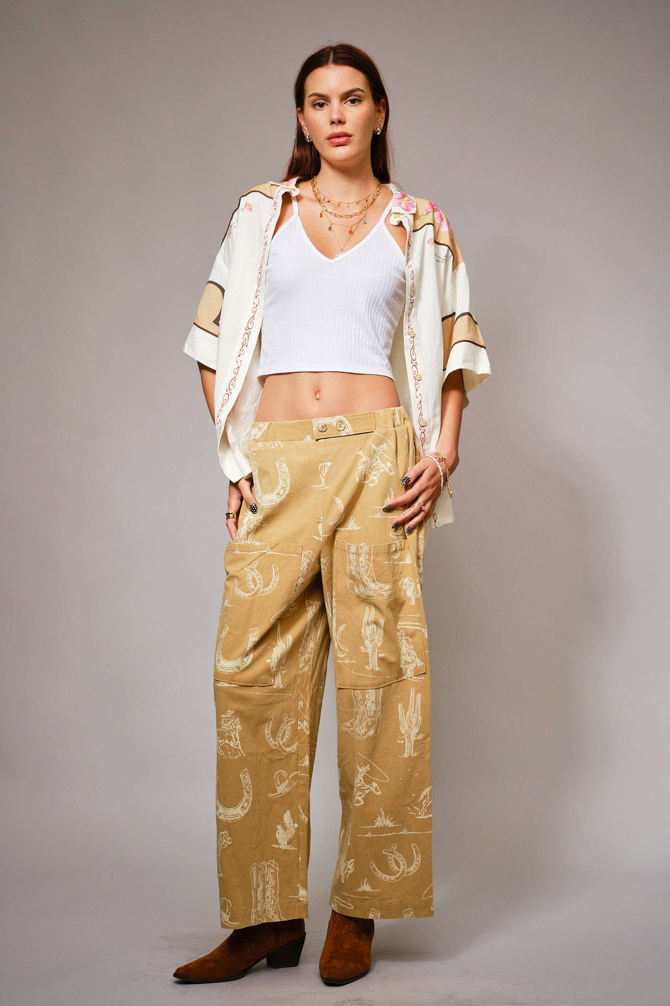Western Printed Pants
