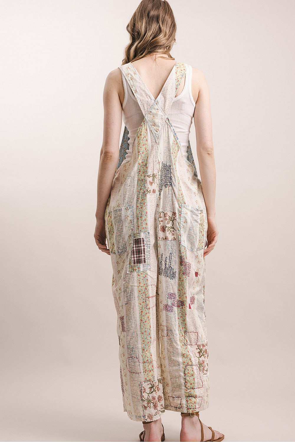 Patchy Strip Overalls