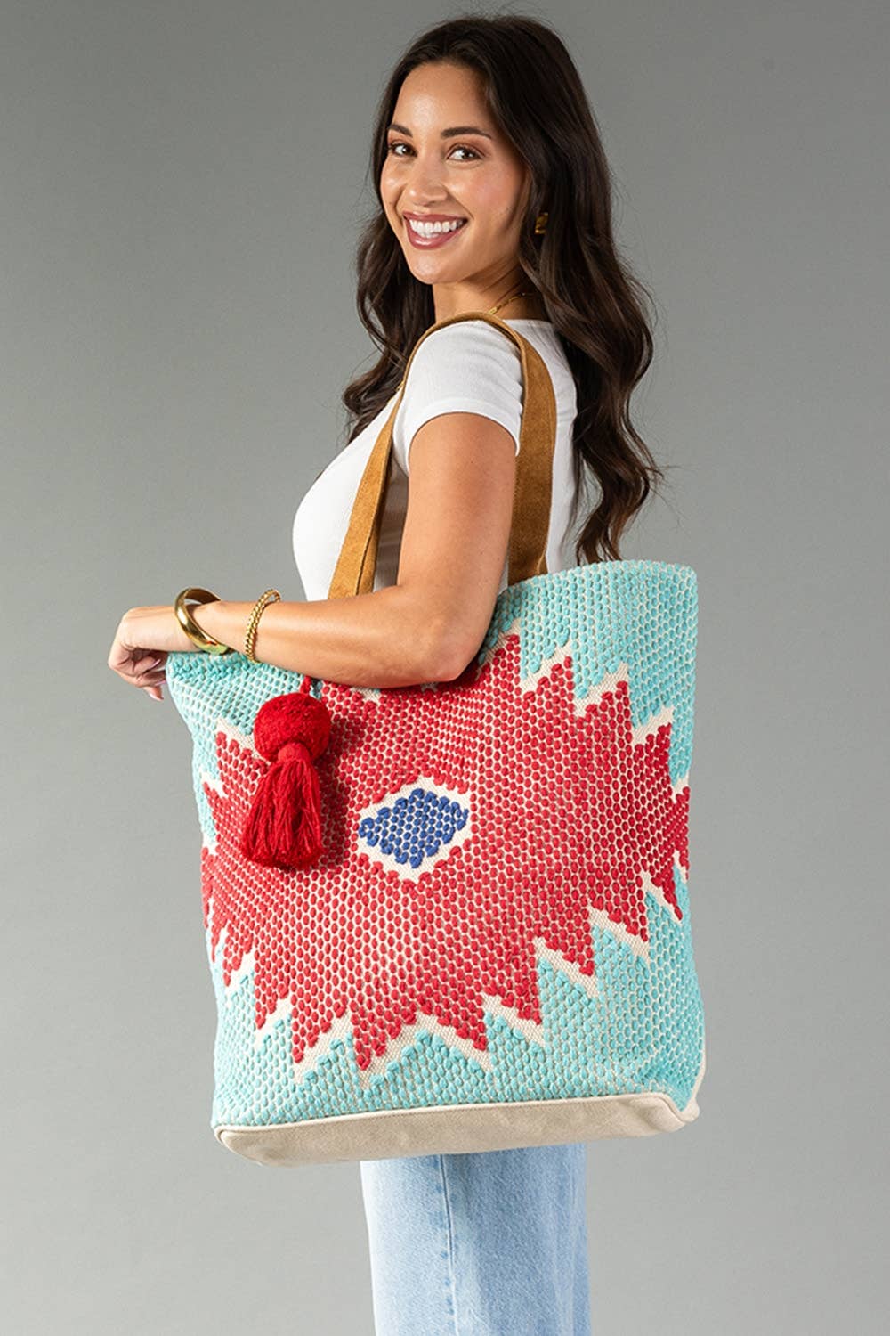 Red Aztec Tote