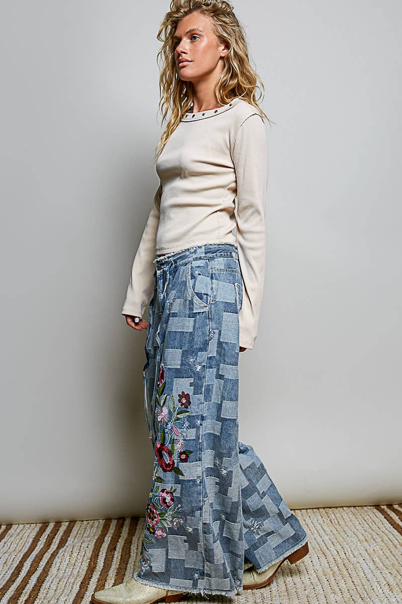 Trompe l'oeil Denim Pants