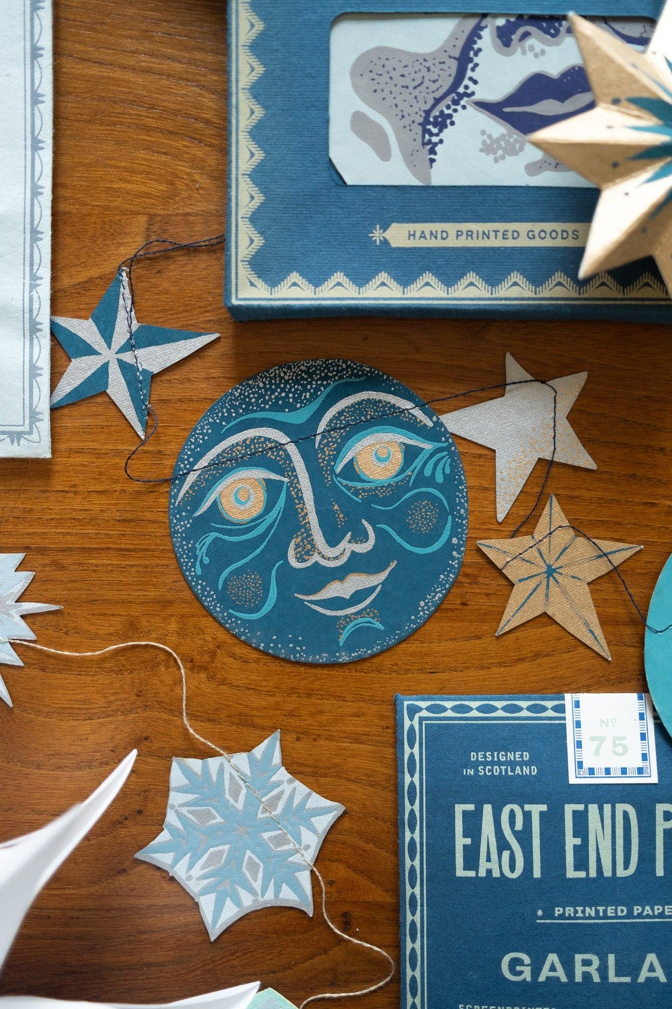 MAN ON THE MOON SEWN GARLAND