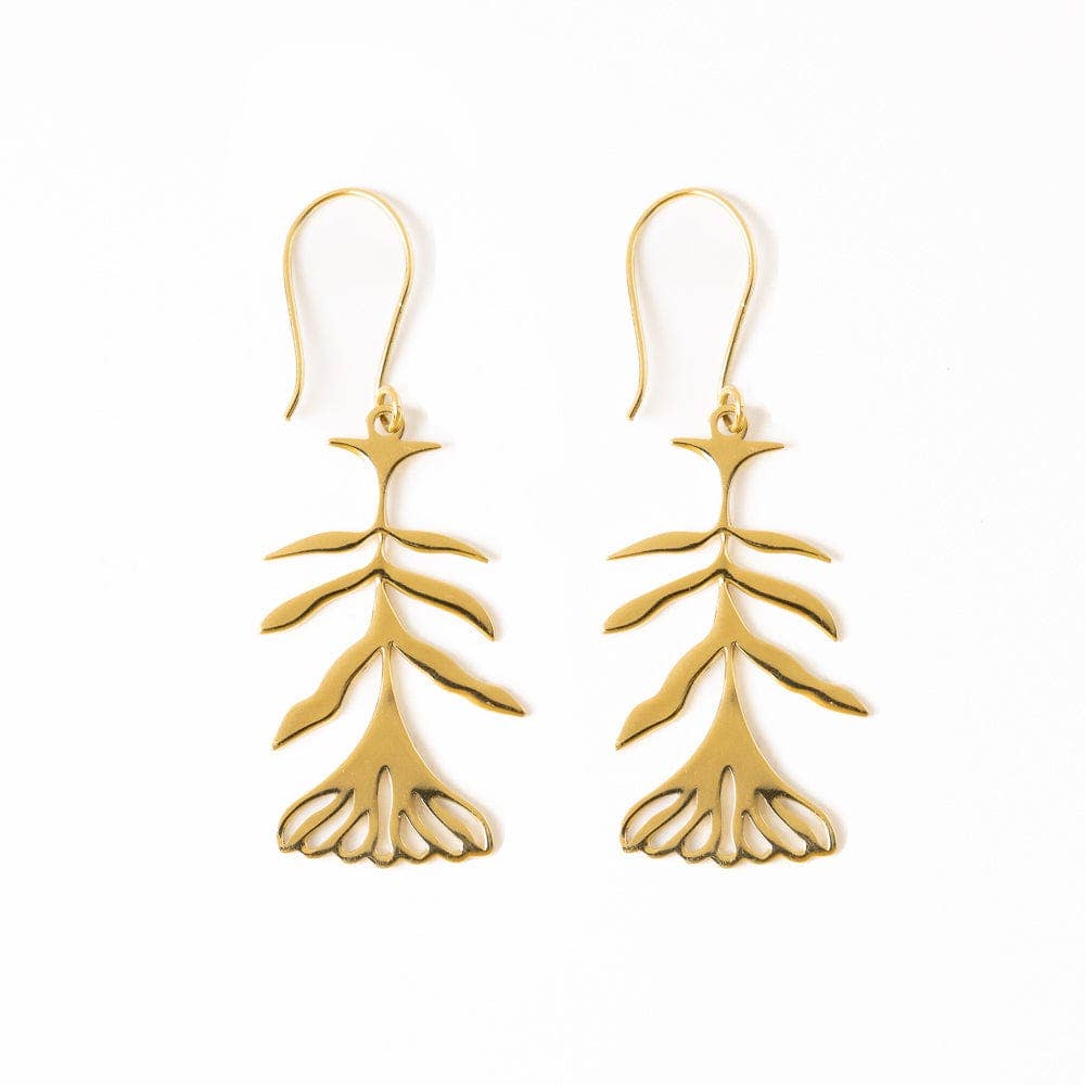 Botanical Leaf Drop Earrings