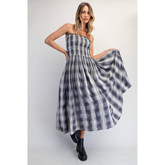 PLAID CONVERTIBLE MAXI SKIRT/DRESS