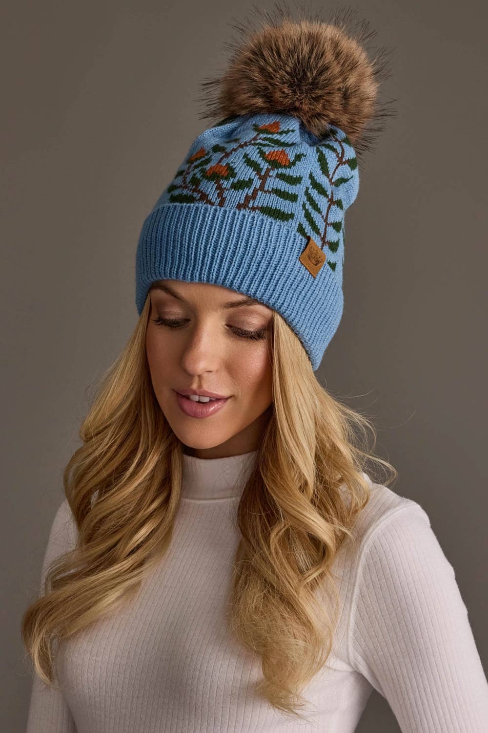 Blue Floral Hat