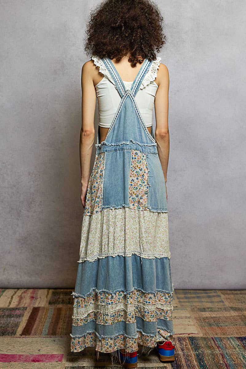 Pol: Denim Patch Jumper Dress