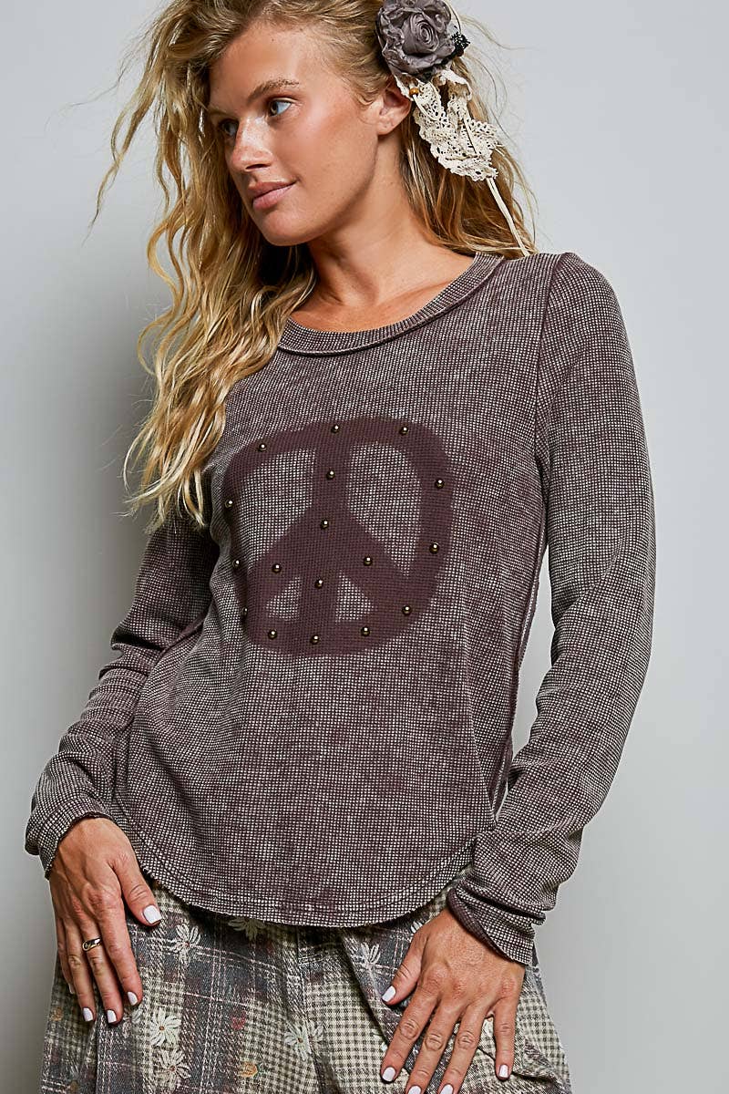POL: Peace Stud Thermal Top