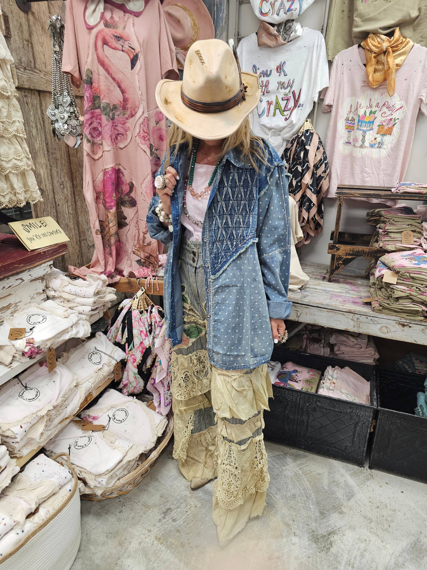 RARE BIRD: Rose Ticking Pant