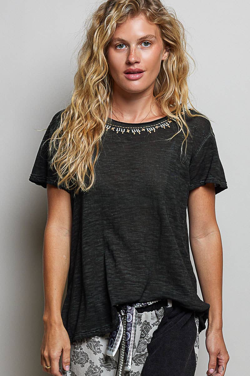 Pol: Hand-Stitched Knit Top