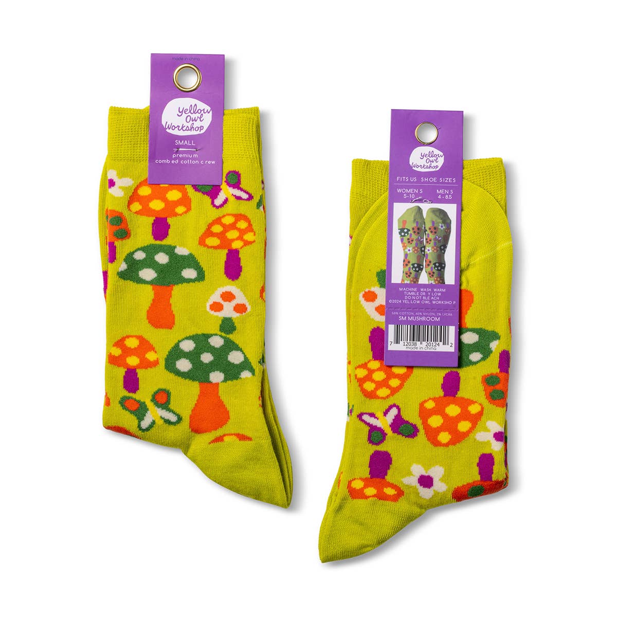 Mushroom Butterfly Socks