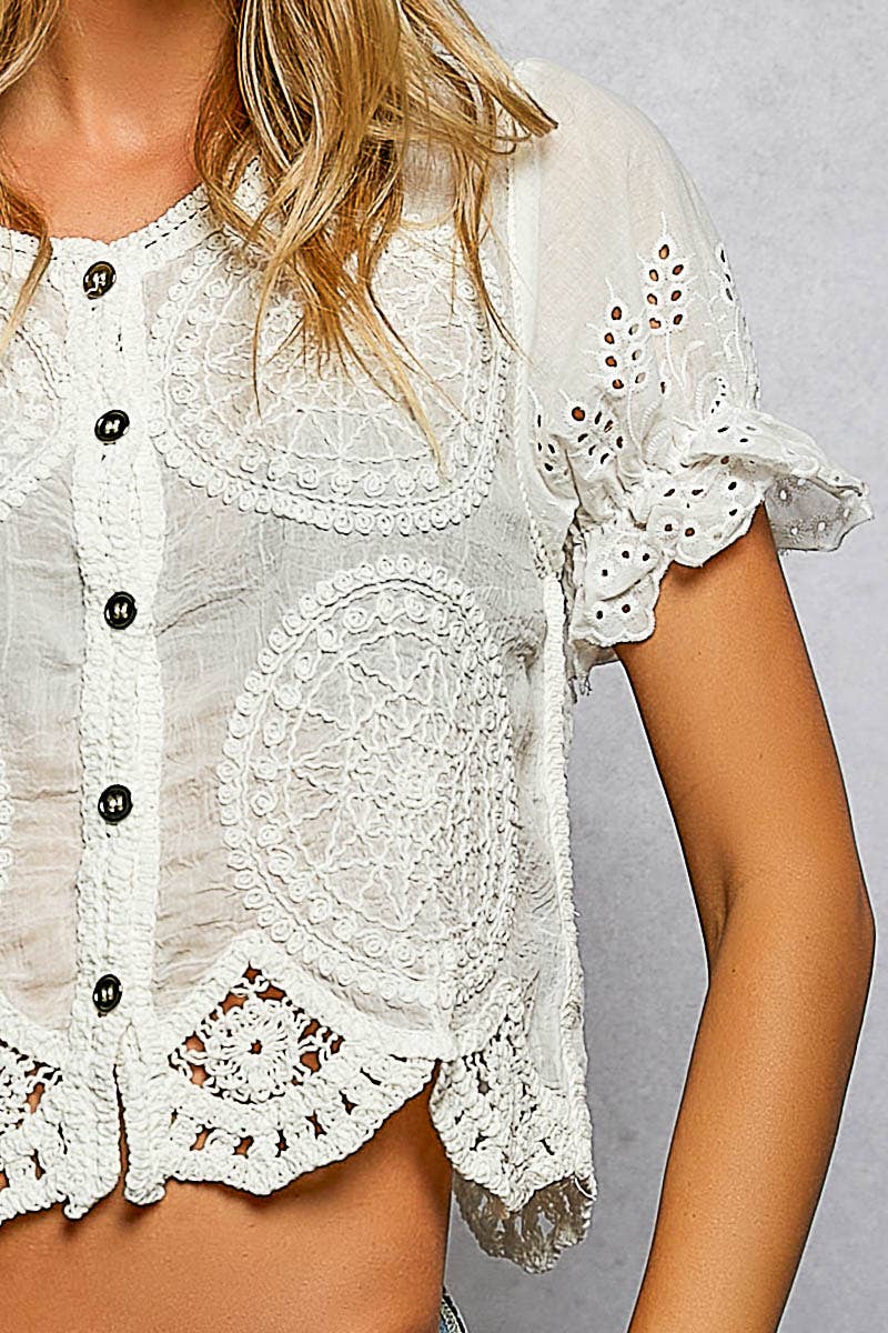 POL: Button Crochet Top