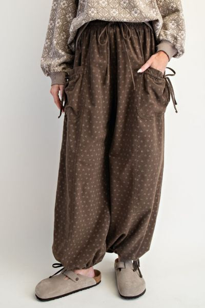 Woven Floral Pants