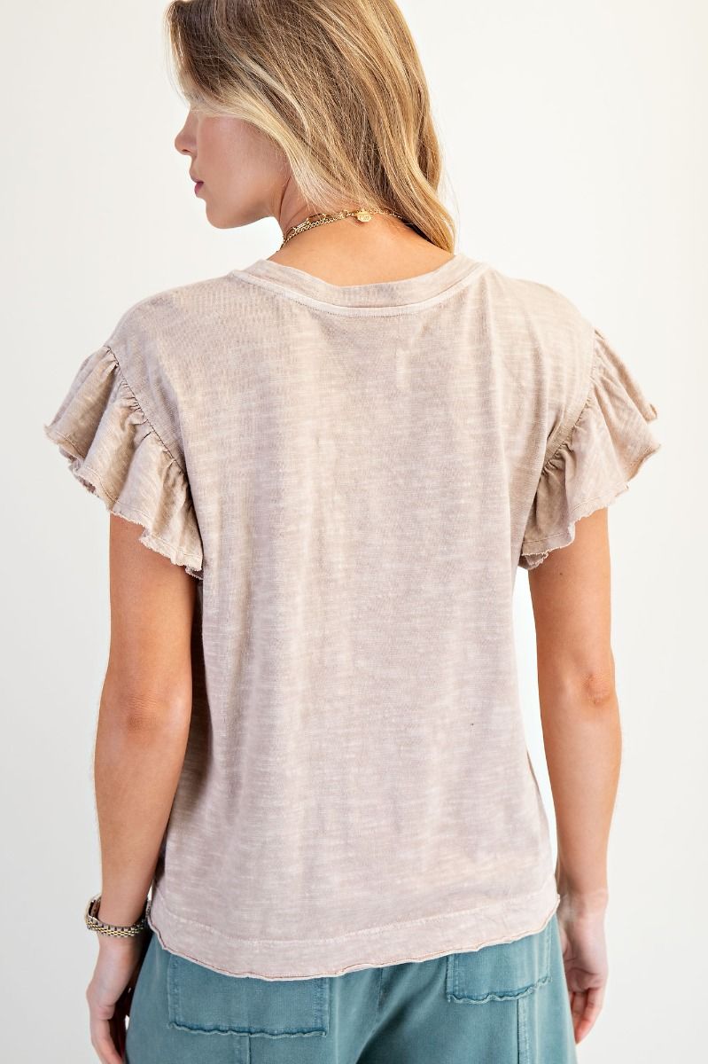 Slub Ruffle Tee