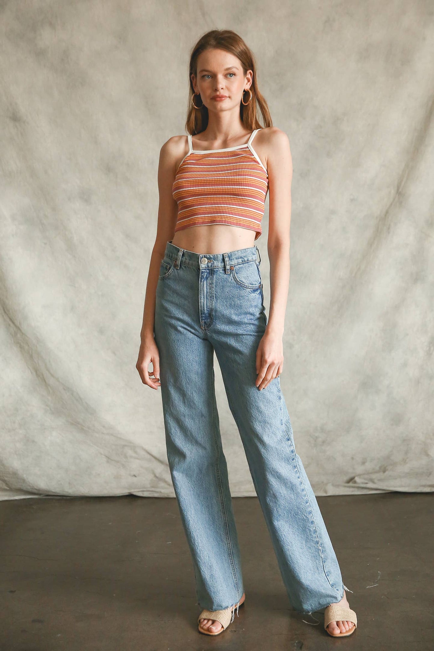 Striped Crop Cami