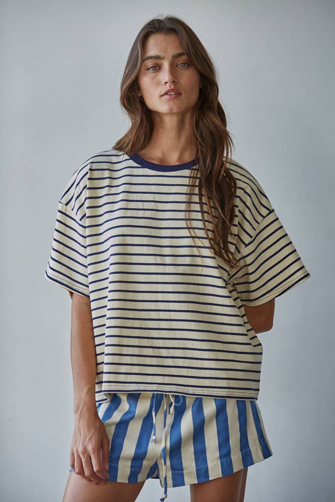 Woven Striped Shorts