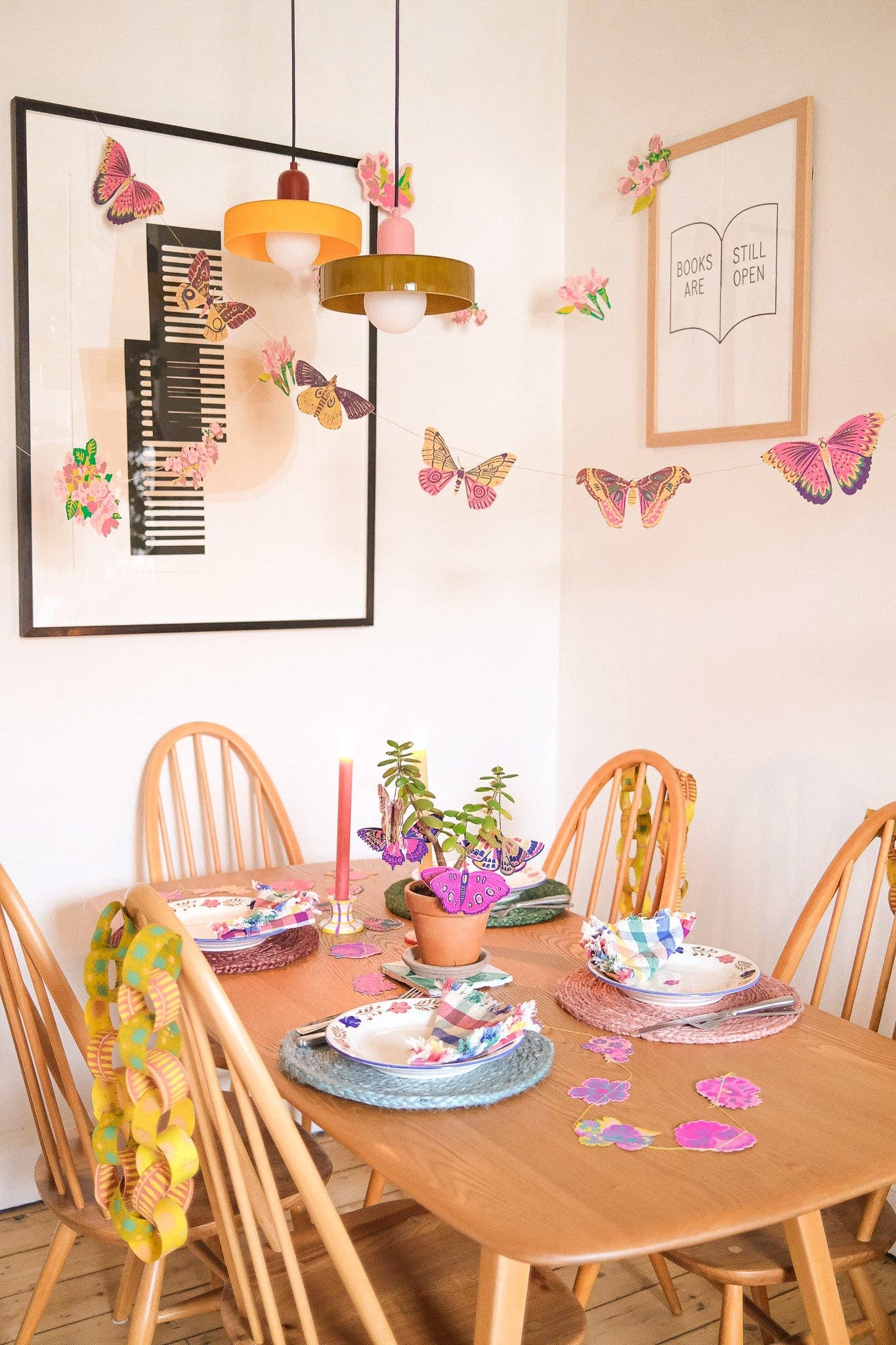 BUTTERFLIES SEWN GARLAND