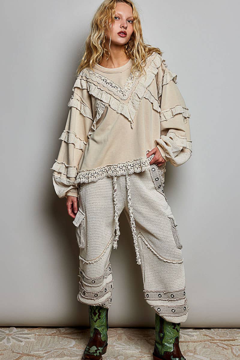 POL: Darling Ruffle Sweatshirt