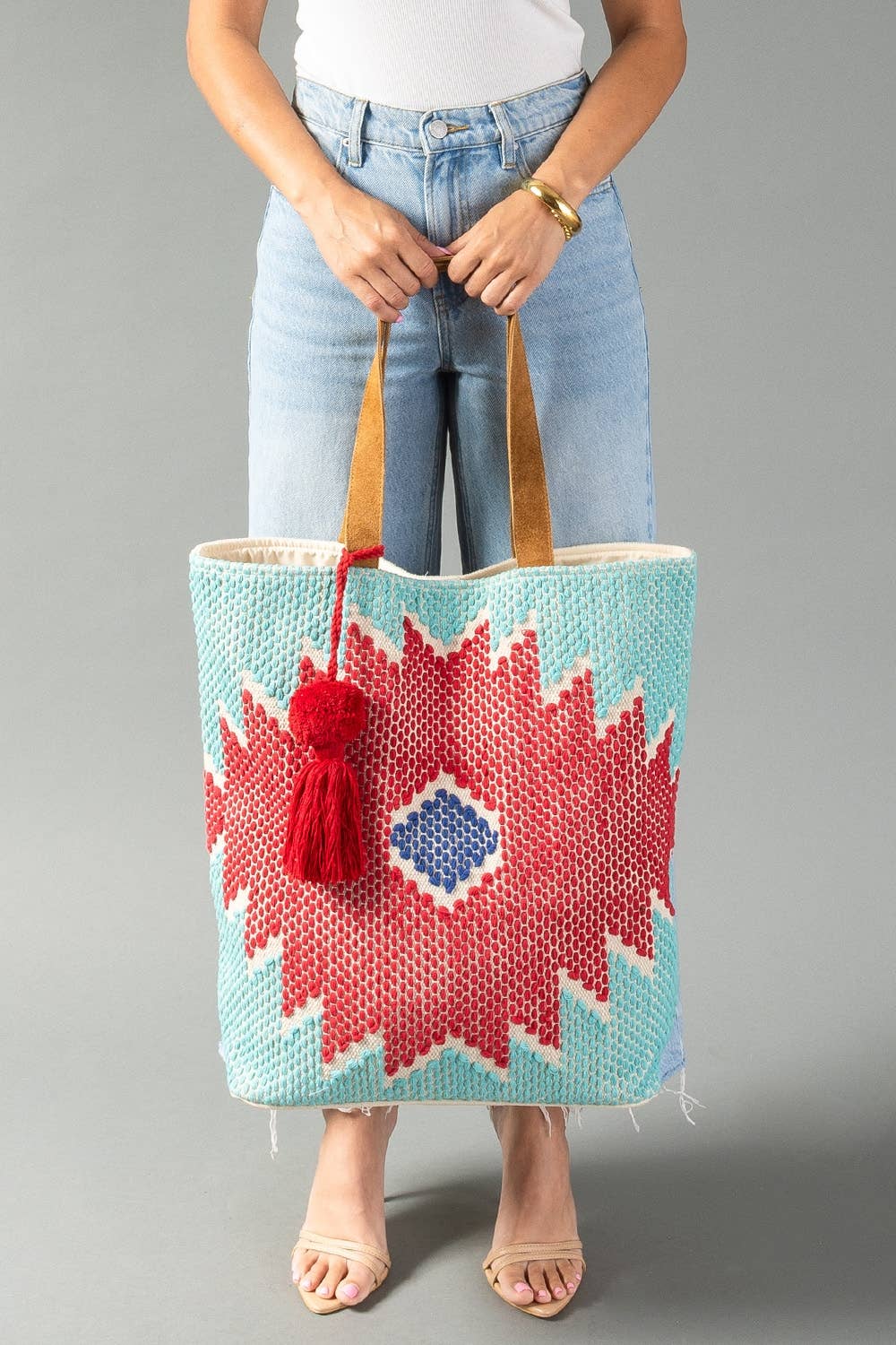 Red Aztec Tote