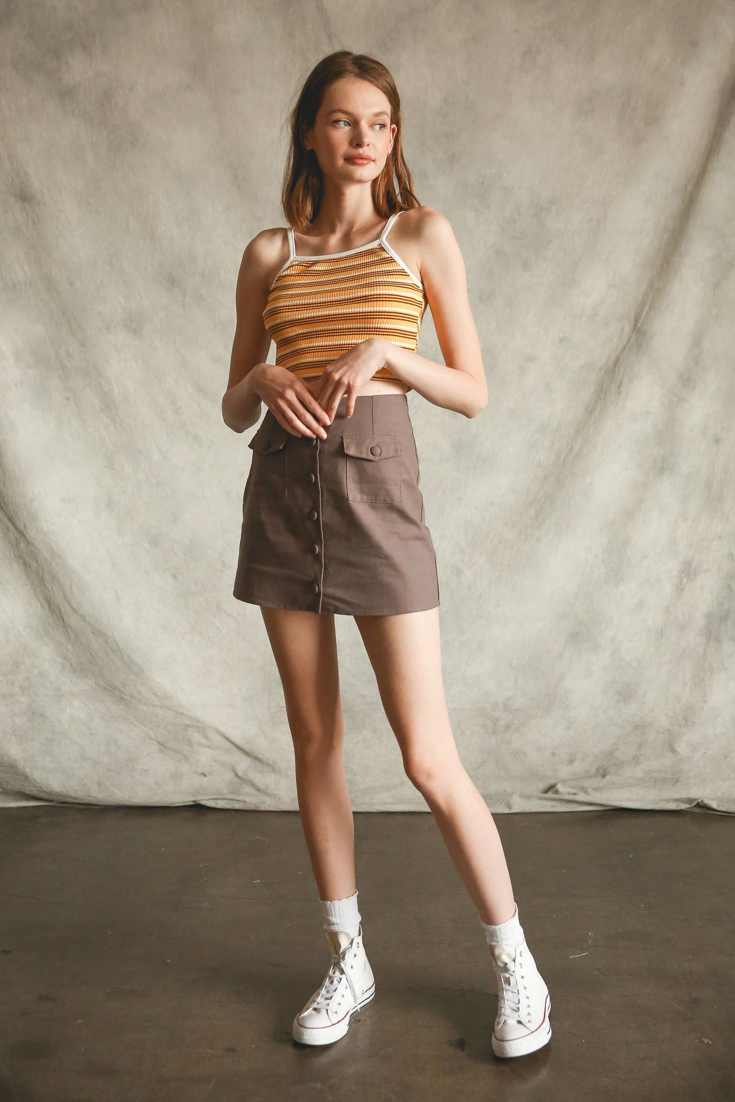 Striped Crop Cami