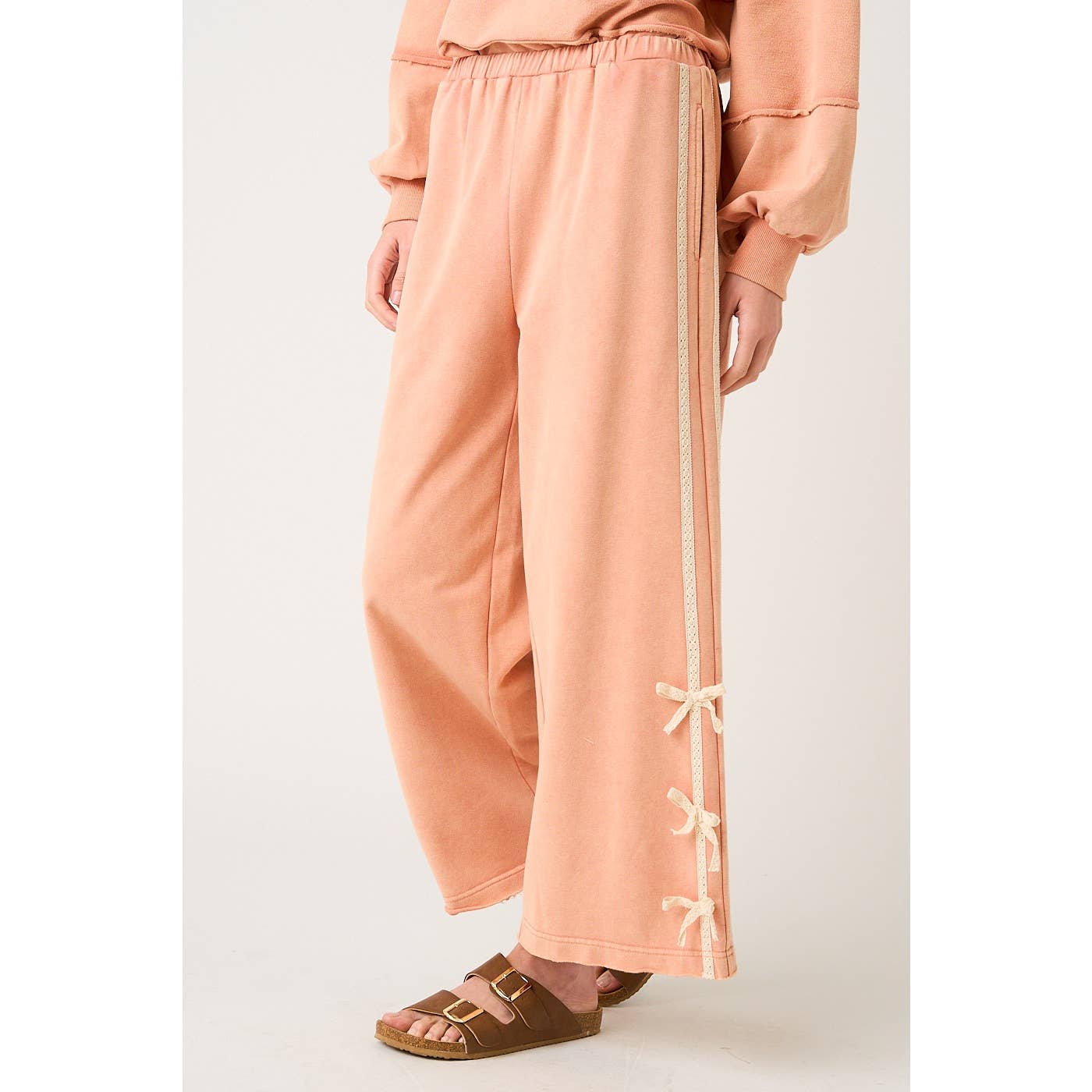 Side Stripe Bow Pants