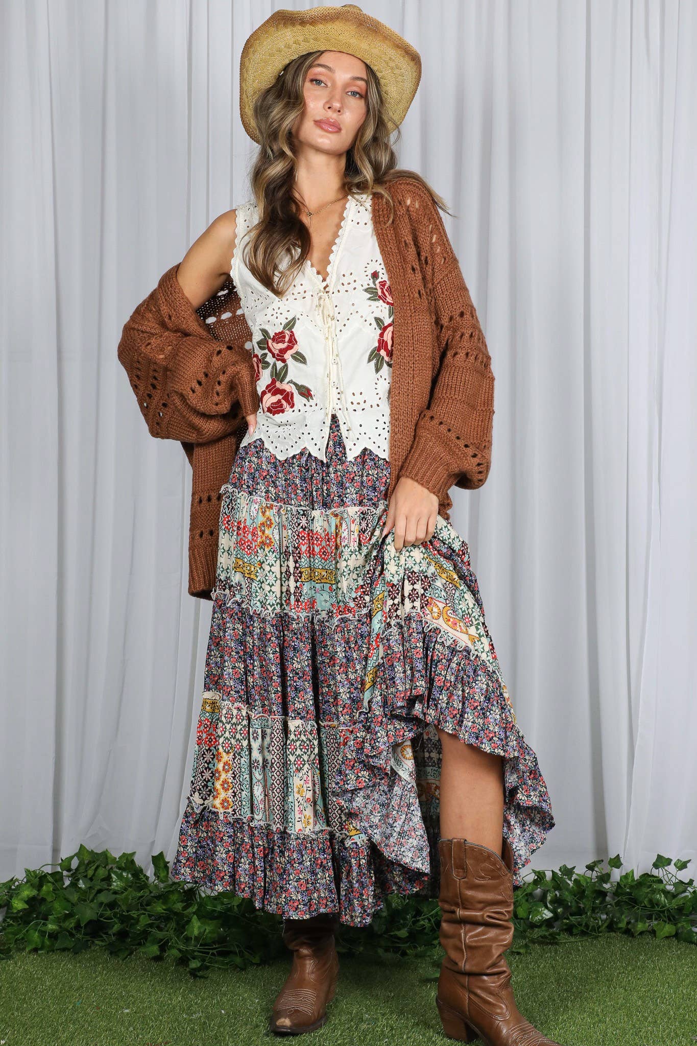 Rose Patch Vest