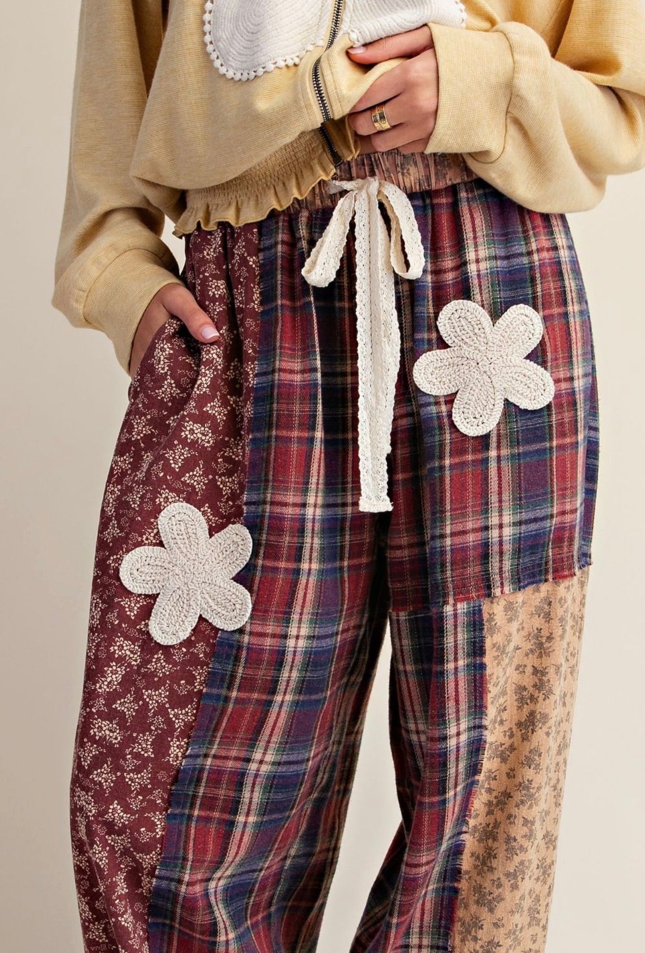 Plaid Mix Joggers