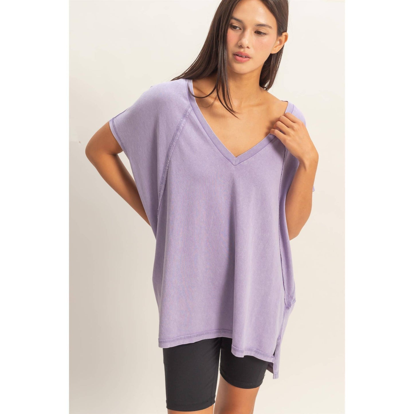 Oversized V-Neck Top