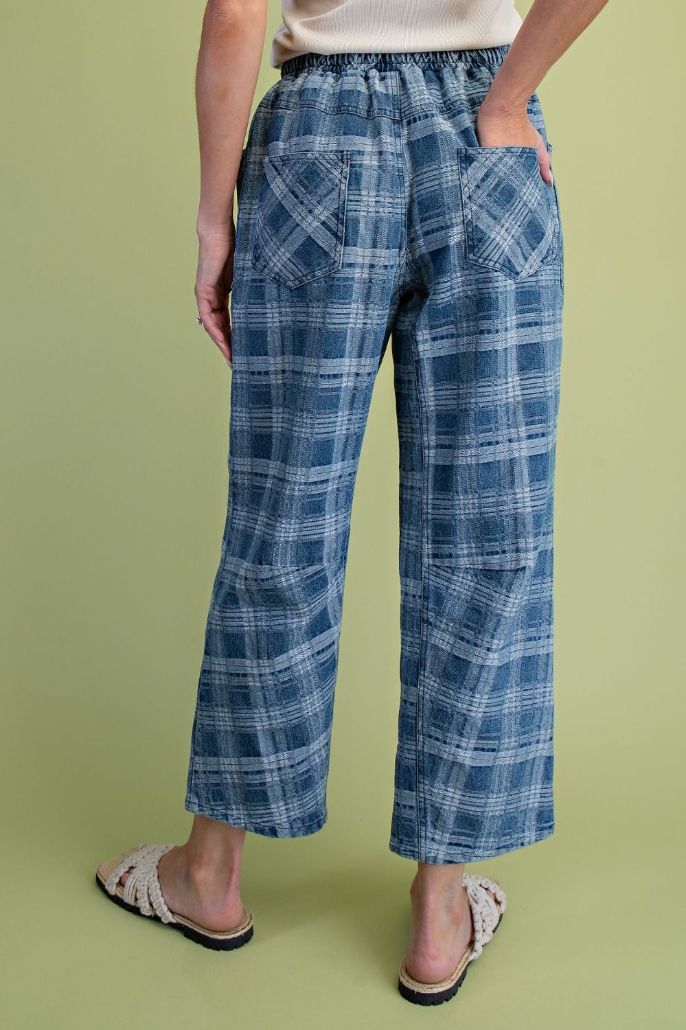 Plaid Pattern Jeans