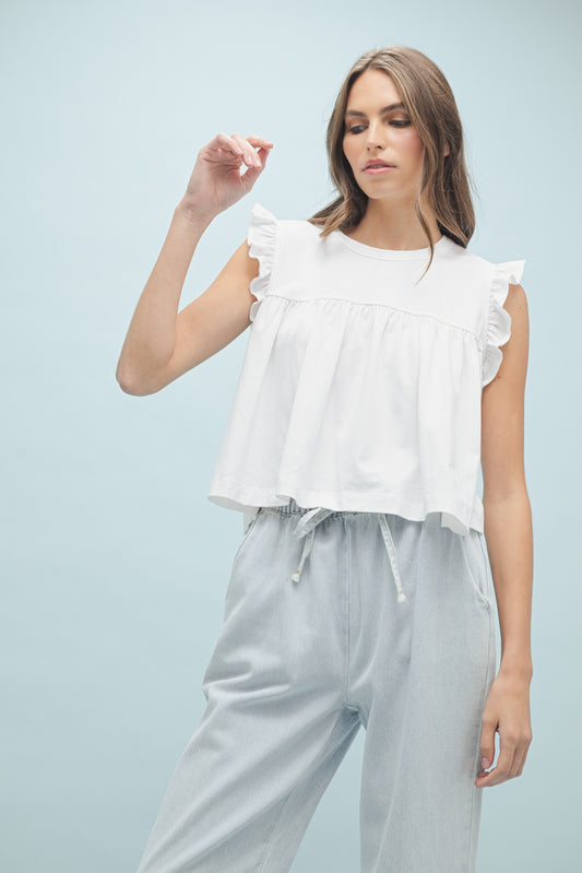 Ruffle Sleeve Top