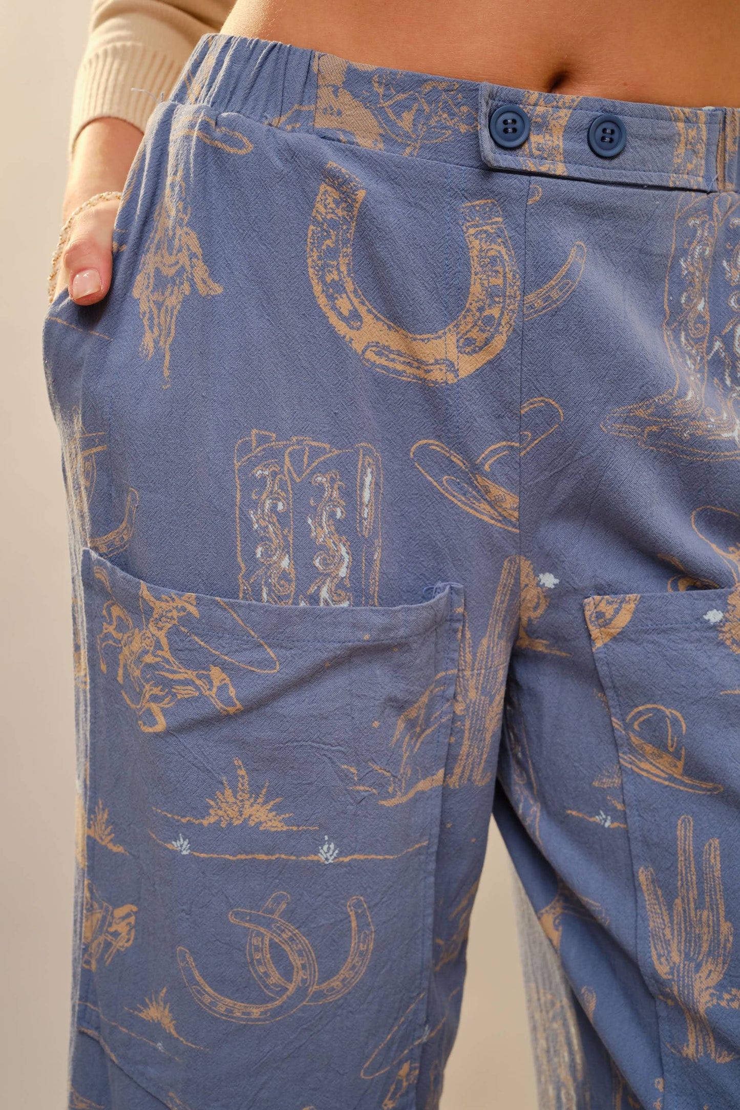 Western Printed Pants
