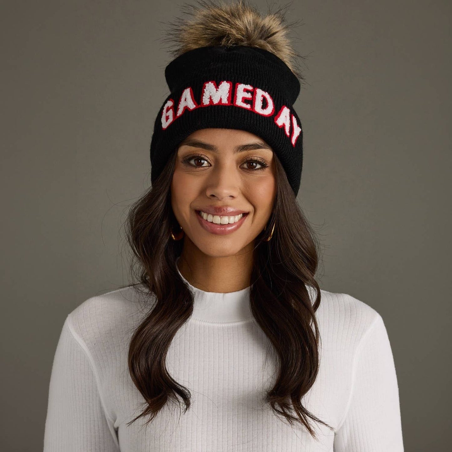 Black, White & Red Game Hat