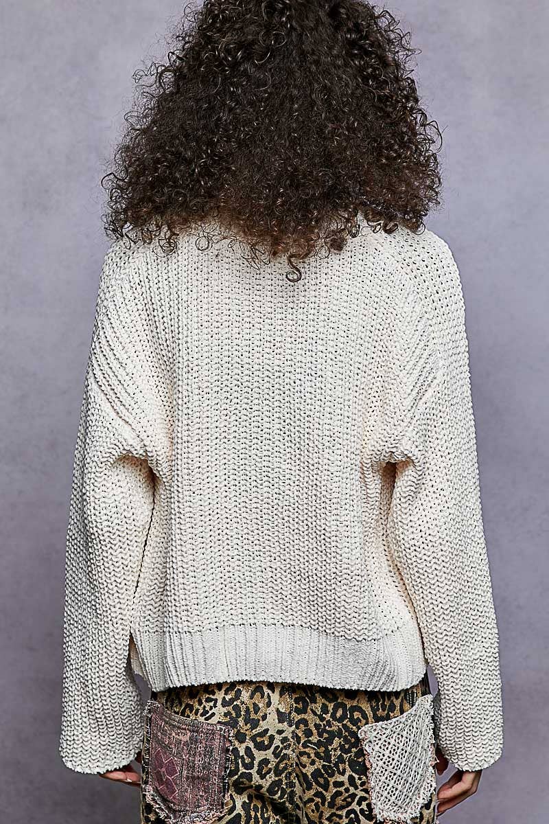 Pol: Flower Button Cardi